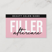 Lip Filler Botox Aftercare Instructions Editable B Visitekaartje (Voorkant)