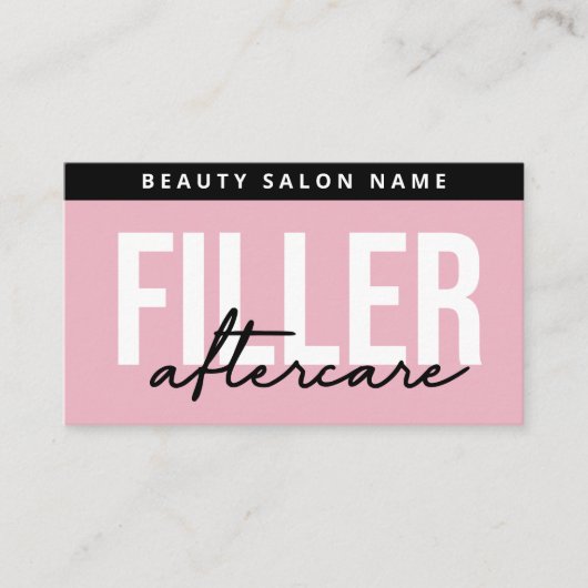 Lip Filler Botox Aftercare Instructions Editable B Visitekaartje (Voorkant)