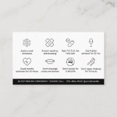 Lip Filler Botox Aftercare Instructions Editable Visitekaartje (Achterkant)