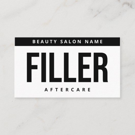 Lip Filler Botox Aftercare Instructions Editable Visitekaartje (Voorkant)