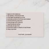 Lip Filler Natercare Visitekaartje (Achterkant)