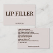 Lip Filler Natercare Visitekaartje (Voorkant / Achterkant)