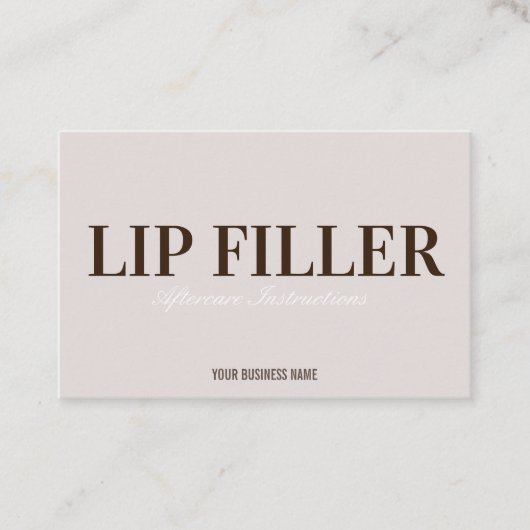 Lip Filler Natercare Visitekaartje (Voorkant)