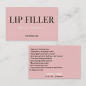 Lip Filler Natercare Visitekaartje (Voorkant / Achterkant)