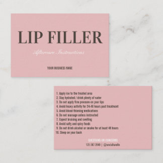 Lip Filler Natercare Visitekaartje