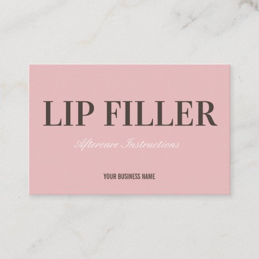 Lip Filler Natercare Visitekaartje (Voorkant)