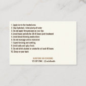 Lip Filler Natercare Visitekaartje (Achterkant)