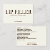 Lip Filler Natercare Visitekaartje (Voorkant / Achterkant)
