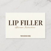 Lip Filler Natercare Visitekaartje (Voorkant)