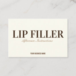 Lip Filler Natercare Visitekaartje