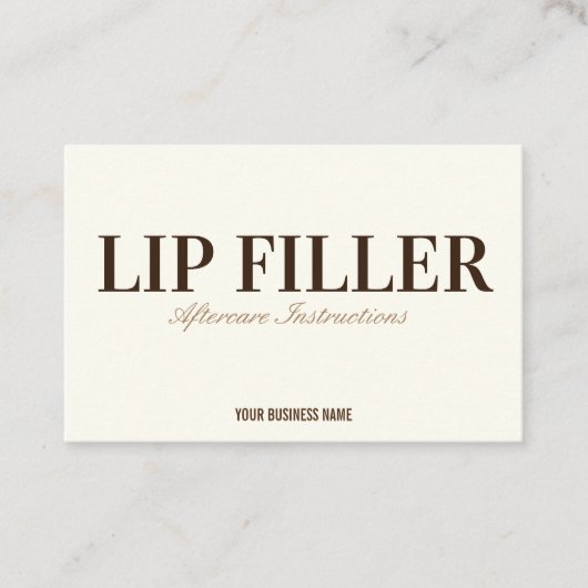 Lip Filler Natercare Visitekaartje (Voorkant)