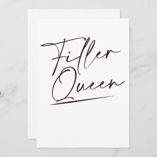 Lip Filler Queen Injectable Aesthetic N Feestdagenkaart (Voorkant / Achterkant)