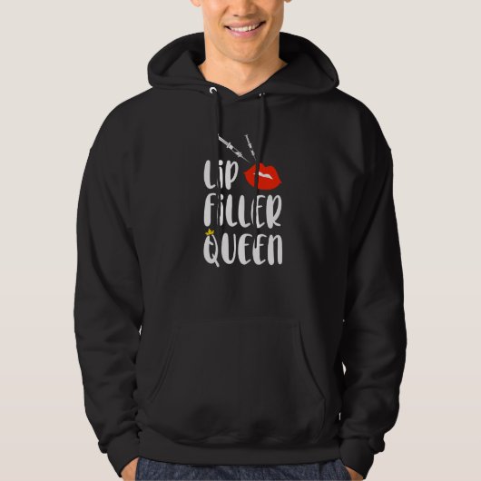 Lip Filler Queen Spuit Aesthetische Neurse Injecto Hoodie (Voorkant)