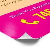 Lip Filler Service Aangepast glanzend Poster (Hoek)