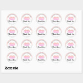 Lip Gloss Business Logo Marble Glitter Ronde Sticker (Vel)