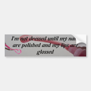 Lip Gloss en Nail Poland Bumpersticker