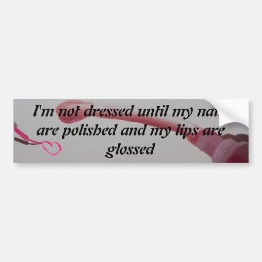Lip Gloss en Nail Poland Bumpersticker (Voorkant)