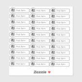 Lip Gloss Packaging Butterfly Logo brandend Clear Sticker (Vel)