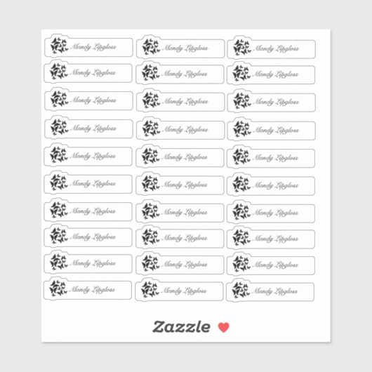 Lip Gloss Packaging Butterfly Logo brandend Clear Sticker (Vel)