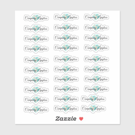 Lip Gloss Packaging Logo Diamond Branding Sticker (Vel)