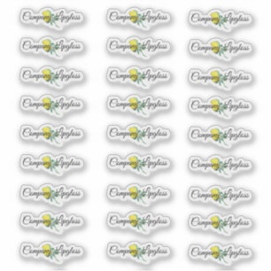 Lip Gloss Packaging Logo Lemon Branding Sticker