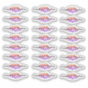 Lip Gloss Packaging Logo Lip Rainbow Branding Sticker