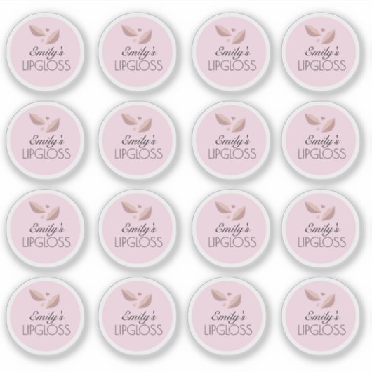 Lip Gloss Packaging uw eigen Logo foto Sticker (Voorkant)