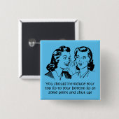 Lip je mond houden Funny Button Badge Pin (Voorkant /achterkant)