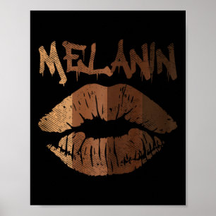 Lip Kiss Blm Bhm Black Geschiedenis Afro Pride Vro Poster