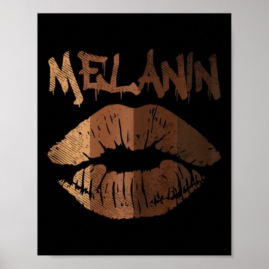 Lip Kiss Blm Bhm Black Geschiedenis Afro Pride Vro Poster (Voorkant)