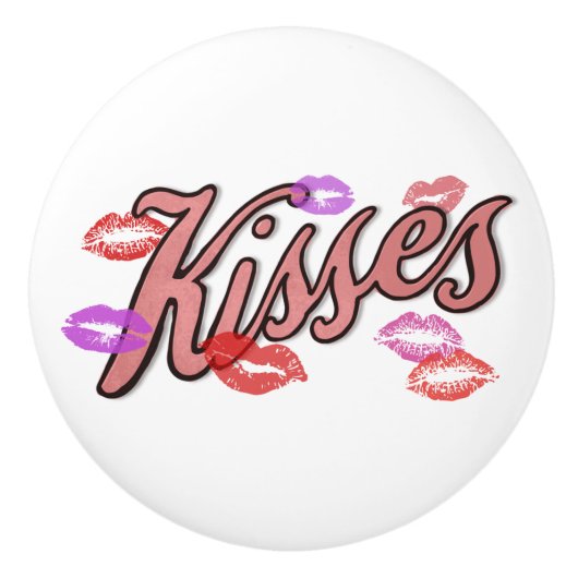 LIP KISSES KERAMISCHE KNOP (Voorkant)