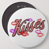 LIP KISSES RONDE BUTTON 6,0 CM (Voorkant /achterkant)
