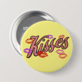 LIP KISSES RONDE BUTTON 7,6 CM (Voorkant /achterkant)