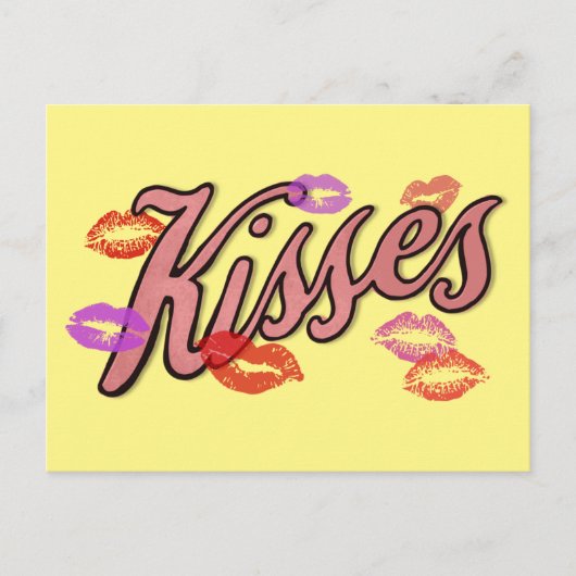 LIP KUSSES  FEESTDAGENKAART (Voorkant)