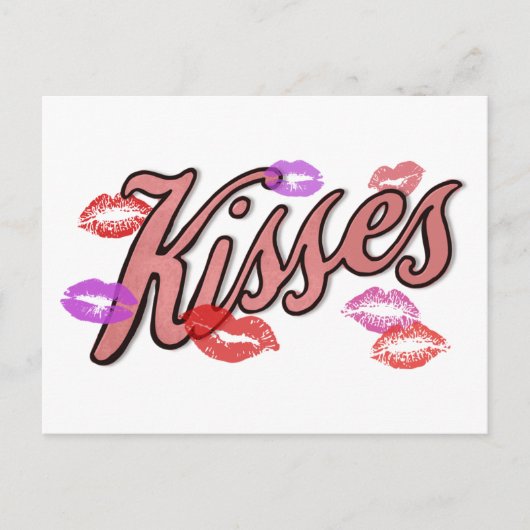 LIP KUSSES FEESTDAGENKAART (Voorkant)