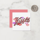 LIP KUSSES  NOTITIEKAARTJE (Voorkant / Achterkant in situ)