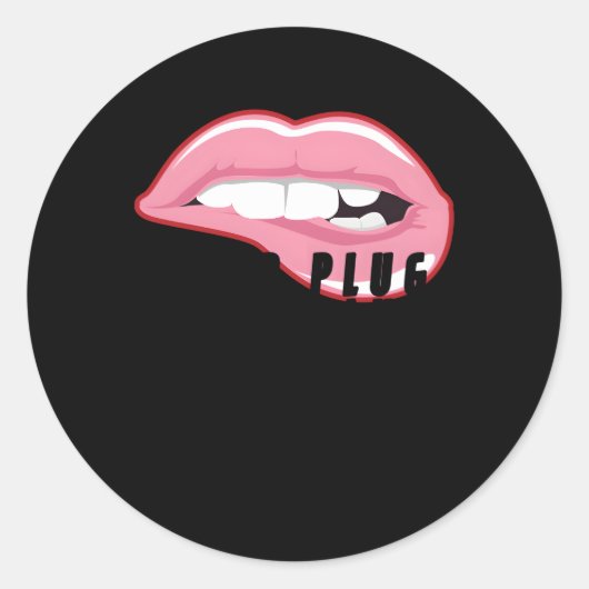 Lip Plug Dermaal Filler Esthetische Verpleegkundig Ronde Sticker (Voorkant)