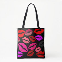 Lip Print Canvas tas