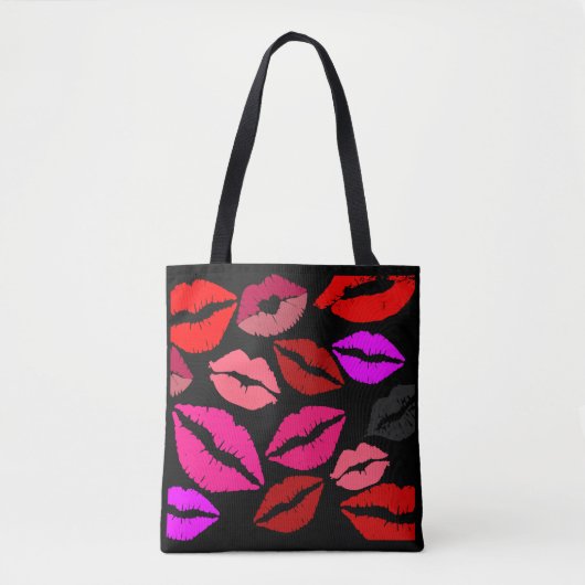 Lip Print Canvas tas (Voorkant)