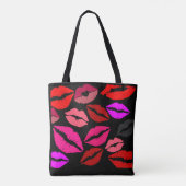 Lip Print Canvas tas (Achterkant)