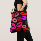 Lip Print Canvas tas (Dichtbij)