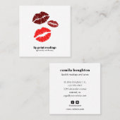 LIP PRINT LEZINGEN PSYCHISCHE WAARZEGSTER VIERKANTE VISITEKAARTJE (Voorkant / Achterkant)