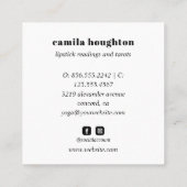 LIP PRINT LEZINGEN PSYCHISCHE WAARZEGSTER VIERKANTE VISITEKAARTJE (Achterkant)