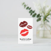 LIP PRINT LEZINGEN PSYCHISCHE WAARZEGSTER VISITEKAARTJE (Staand voorkant)