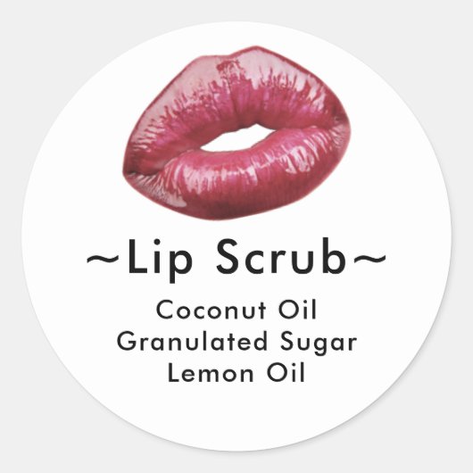 Lip scrub Sticker (Voorkant)