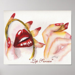 "Lip Service!"  8x10 afdrukken Poster