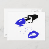 Lip Stick kiss Briefkaart (Voorkant / Achterkant)