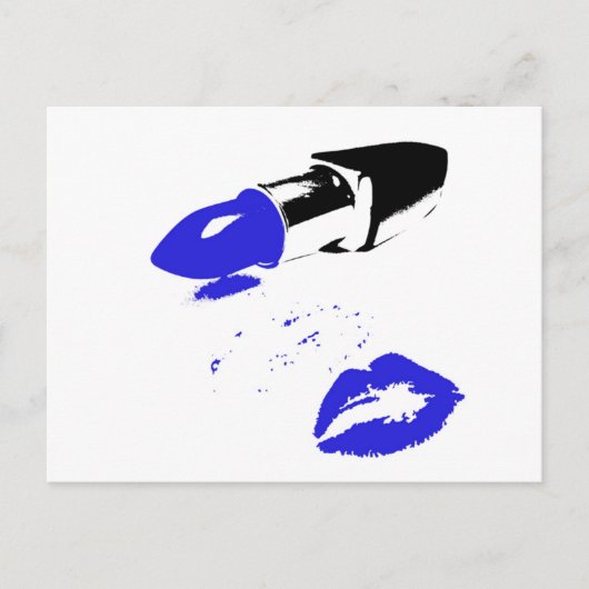 Lip Stick kiss Briefkaart (Voorkant)