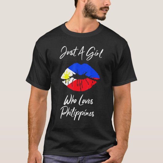 Lip Women's Girls Love Flag Philippines T-shirt (Voorkant)