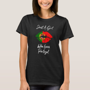 Lip Women's Girls Love Flag Portugal T-shirt